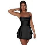 Satin Cami Dress Sexy Backless Design Elegant Party Style Available in Multiple Colors Wholesale