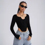 Womens Streetwear T Shirt Spring Summer Collection Fashionable Reverse Stitch Design Wholesale A