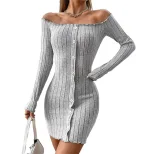 Off Shoulder Bodycon Dress High Waist Short Length Beach Vacation Style Wholesale Available fast