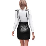 Elegant Womens Suspender Midi Skirt Chic Design Comfortable Fit Versatile Style Perfect for Casu