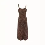 Womens Leopard Print Butterfly Floral Maxi Dress Sleeveless Lightweight Trendy Design Perfect fo