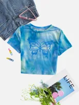 Tie Dye Short Sleeve T Shirt Casual Trendy Sexy Womens Fashion for Everyday Wear Wholesale Avail
