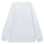 Womens Loose Fit Long Sleeve T Shirt 100 Cotton 220g Fabric Ribbed Cuffs Casual Wear Trendy Styl