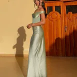 Off Shoulder Sheer Mesh Bodycon Maxi Dress Sexy Form Fitting Elegant Evening Wear Party Dress OE