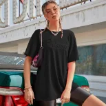 Casual Loose Fit T Shirt Comfortable Trendy Letter Print Everyday Wear Wholesale Available