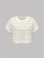 Lace Crochet Loose Fit T Shirt Round Neck Short Sleeve Elegant Design Casual Wear for Women Read