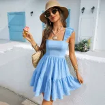 Summer Sweetheart Backless Dress Youthful Style Fresh Vacation Vibes Perfect for Casual Outings