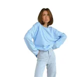 Womens Long Sleeve T Shirt Solid Color Loose Fit Casual Style 100 Cotton Spring Fall Wear Wholes