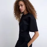 Womens Summer T Shirt Casual Loose Fit Waist Defining Design Round Neck 100 Cotton Versatile Eve