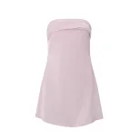 Off Shoulder Satin Mini Dress Solid Color Backless Spring Chic and Elegant for Parties Wholesale
