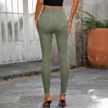 High Stretch Skinny Jeans for Women Slim Fit Ripped Design Versatile Style Casual Wear Ready to
