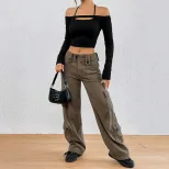 Womens Sexy Off Shoulder Slim Fit Short Sleeve T Shirt Hollow Out Design American Style Spring S