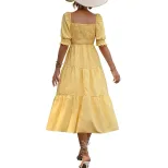 Spring Womens Dress Elegant Waist Defined Design Trendy Style Suitable for Casual Occasions Whol