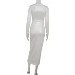 Lace Cutout Sexy Dress Rhinestone Button Detail Bodycon Style for Parties Wholesale Available pr