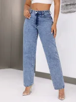 High Waisted Straight Leg Jeans Vintage Style Womens Fashion Comfortable Fit Casual Wear Wholesa