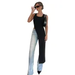 Long Womens T Shirt Slim Fit U Neck Unique Design Spring Summer Fashion Wholesale Available