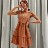 Summer V Neck Maxi Dress Flowy A Line Silhouette Lightweight Fabric Elegant Design Perfect for C