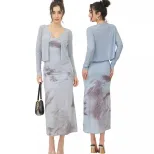 French Style Fishtail Dress Set Elegant Slim Fit Adjustable Spaghetti Straps Cardigan Included P