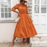 Casual Fashion Strapless Solid Color Dress Elegant Design Comfortable Fit Versatile for Parties