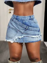 现货-66531#亚马逊跨境欧美外贸潮流休闲外出女装牛仔半身裙