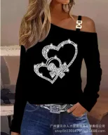 Off Shoulder Color Block Printed Top Spring Collection Casual Wear Wholesale Available private l