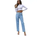 Vintage High Waisted Skinny Jeans for Women Spring Collection Slim Fit Comfortable Denim Wholesa