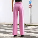 Fashionable Distressed Wide Leg Pants Loose Fit Straight Cut Spring Summer Style Wholesale Avail