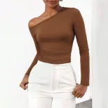 Y2K Slim Fit Off Shoulder Long Sleeve Bodysuit Versatile Design Spring Summer Style Wholesale Av