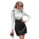 Elegant Womens Suspender Midi Skirt Chic Design Comfortable Fit Versatile Style Perfect for Casu