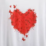 Womens Casual Heart Print T Shirt Comfortable Stylish Spring Summer Wholesale Available custom p