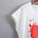 Womens Casual Heart Print T Shirt Comfortable Stylish Spring Summer Wholesale Available custom p