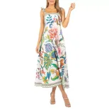 Floral Print Casual Dress for Women Spring Collection Tie Detail Available in Multiple Sizes Wholesale Supply