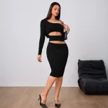 Wine Red One Shoulder Midi Dress Elegant Design Spring Summer Collection Perfect for Parties Who