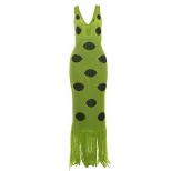 Sleeveless Polka Dot Print Dress Fashionable Sexy Slim Fit Hollow Out Design Perfect for Summer