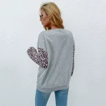 Leopard Print Long Sleeve T Shirt Mid Length Casual Style Comfortable Fabric Perfect for Spring