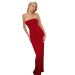 Elegant High Waisted Short Sleeve Dress Wine Red Summer Style Perfect for Vacations Wholesale Av