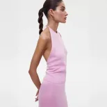 Backless Halter Top and Long Skirt Set Elegant Versatile Sexy Perfect for Parties and Beach Wear