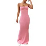 Y2K Sexy Bodycon Maxi Dress Ruched Bust Spaghetti Straps Slim Fit Elegant Style Perfect for Part