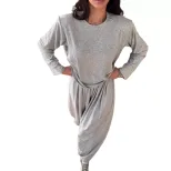 Womens Soft Modal Two Piece Set Loose Fit Top and Cuffed Pants Casual Style for Spring and Autum