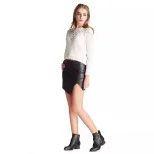 High Waist Split PU Leather Skirt Sexy Design Short Length Versatile Style Wholesale Ready to Sh