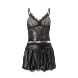 Lace Polka Dot Camisole Top Stylish and Versatile Perfect for Autumn Outfits Wholesale Available