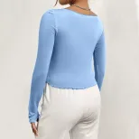 Womens Slim Fit Long Sleeve Top Sexy Stylish Short Design Perfect for Spring and Summer Wholesal