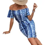 Off Shoulder Dress Casual Vacation Style Lightweight Fabric Perfect for Summer Events Wholesale