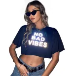 Casual Printed Short Sleeve T Shirt Trendy Boyfriend Style Versatile Design Comfortable Fabric P