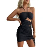 Summer Bodycon Dress Black Sexy Sweet and Spicy Style Perfect for Parties and Night Out Wholesal