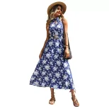 Summer Womens Dress Sleeveless Halter Neck Floral Print Casual or Beachwear Wholesale Available