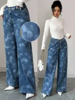 Casual Womens Denim Jeans Trendy Style Versatile Fit Comfortable Fabric Everyday Wear Wholesale