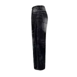 High Waisted Wide Leg Jeans Loose Fit Straight Cut Denim Fabric Casual Wear for Women Ready to S
