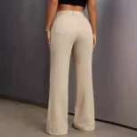 Flared Wide Leg Jeans High Waisted Floor Length Comfortable Fit Casual Wear for Women Wholesale