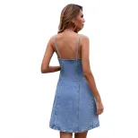 Off Shoulder Denim Dress Sexy Strapless Design Fashionable Style Perfect for Summer Events Whole